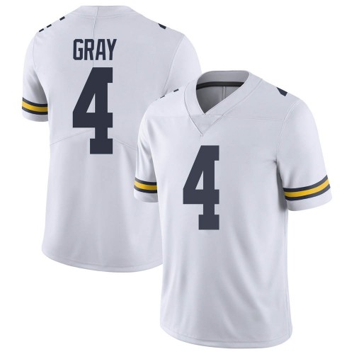 Vincent Gray Michigan Wolverines Men's NCAA #4 White Limited Brand Jordan College Stitched Football Jersey JFU5354DG